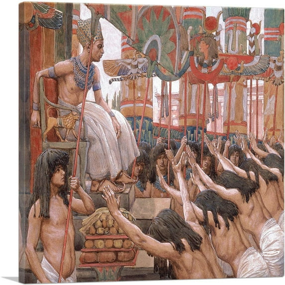 ARTCANVAS Joseph Dwelleth In Egypt Canvas Art Print by James Tissot - Size: 18" x 18" (0.75" Deep)