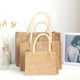 thumbnail image 5 of 2X Bolso de Mano de Arpillera de Yute Bolsas de Comestibles Reutilizables Grandes con Asas Bolso de Compras , L, 5 of 5
