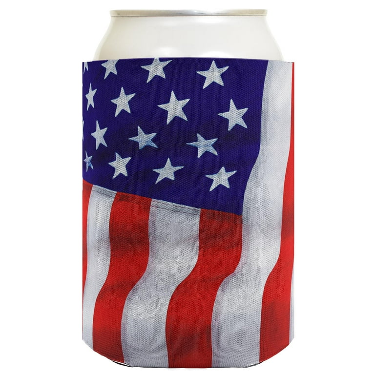 USA Stars & Stripes Patriotic Can Cooler