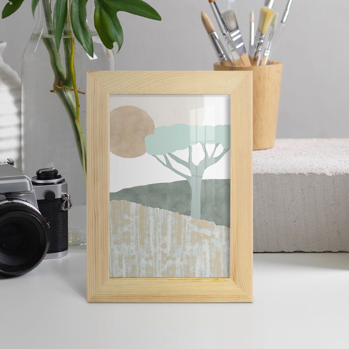 Ennerdale I - Framed Print w/glass - Natural Wood