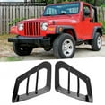 thumbnail image 4 of Eyebrow Light Cover Eyebrow Lamp Trim 2pcs Car Side Wheel Eyebrow Lamp Protection Light Cover Fit For  TJ 1997-2006, 4 of 8