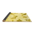 thumbnail image 2 of Ahgly Company Indoor Square Abstract Yellow Modern Area Rugs, 3' Square, 2 of 4