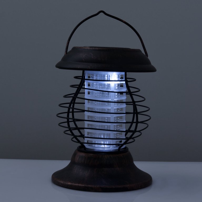 AGPtek LED Solar Bug Zapper Insect Killer Lamp Stainless Steel UV Outdoor Lantern Light AGPtek LED Solar Bug Zapper Insect Killer Lamp Stainless Steel UV Outdoor Lantern Light