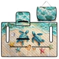 thumbnail image 3 of SEANATIVE Golf Cart Seat Covers with 4 Storage Pockets, Fits EZGO TXT/RXV, Club Car DS/Precedent, Yamaha 2-Person Golf Cart Accessories, Portable Foldable Design, Sea Turtle Starfish Beach, 3 of 7