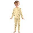 thumbnail image 6 of FORMRS Long Sleeve Top and Pants Pajama Set for Niños 2-Piece Sleepwear, Sizes 18M-8Y, Cute Bee Pattern, 6 of 6