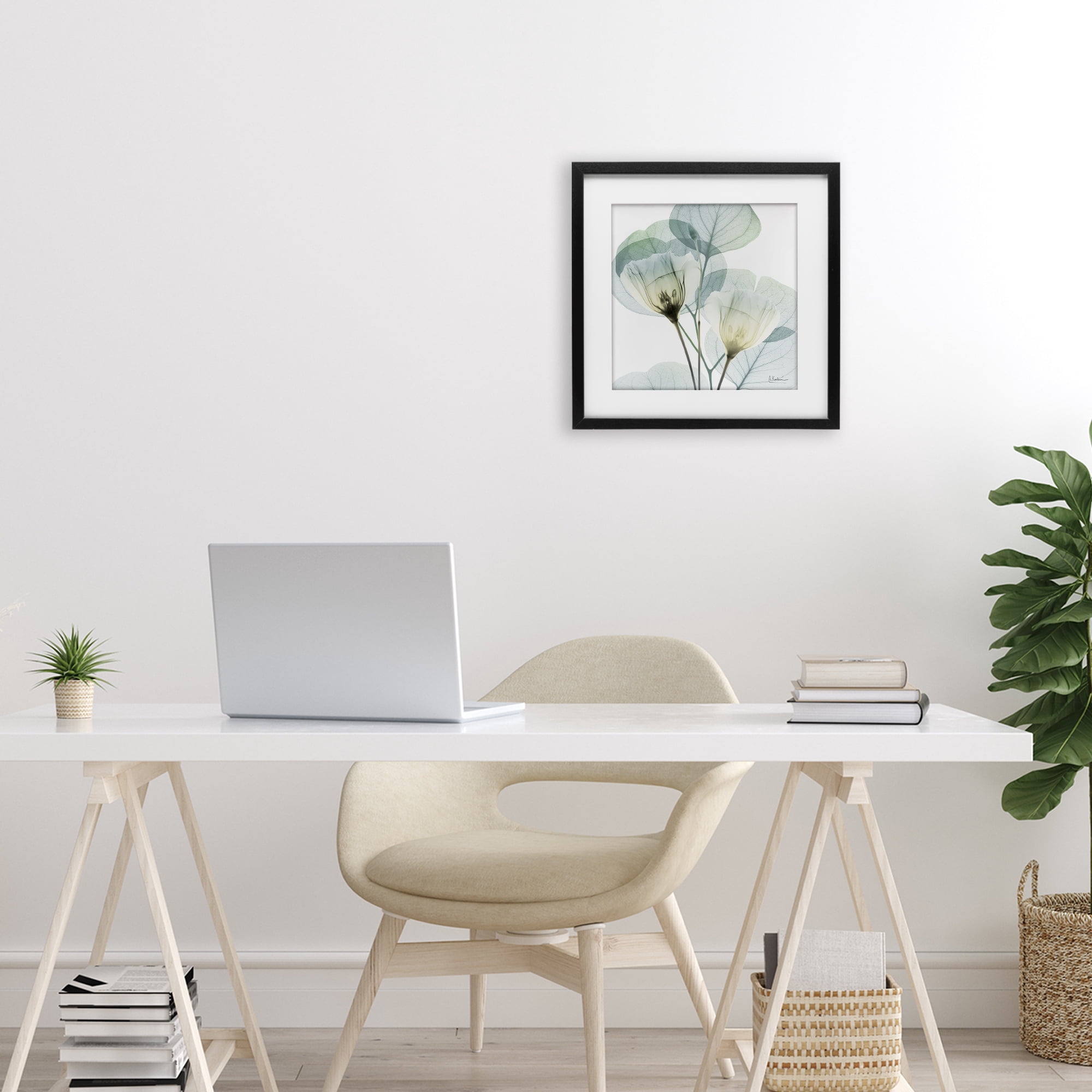 Stupell Industries Divine Fate Flower Leaves Black Framed Print Under Glass, design by Albert Koetsier