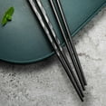 thumbnail image 2 of 5 Pairs Alloy Steel Chopsticks Chinese Metal Sticks Circular Chopstick A0S0, 2 of 9