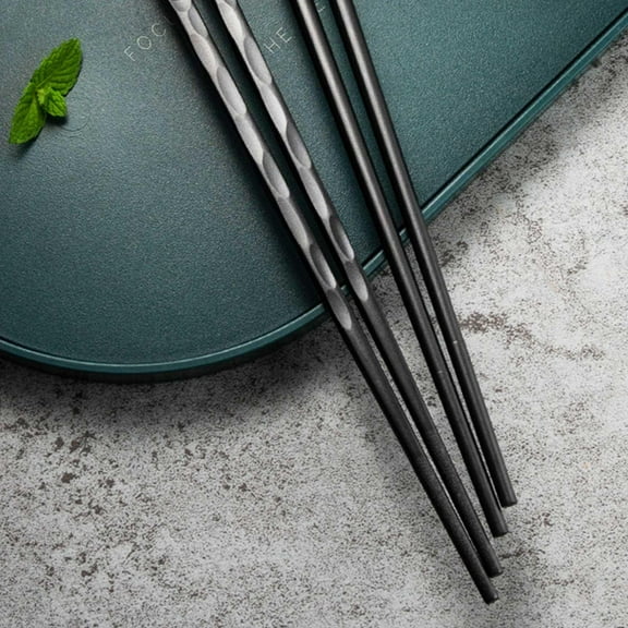 QHUDLV 5 Pairs Japanese Chinese Chopsticks for Eating Food Sushi Sticks Reusable Metal Set Alloy Chopsticks Tablewa U5w3 Korean Healthy