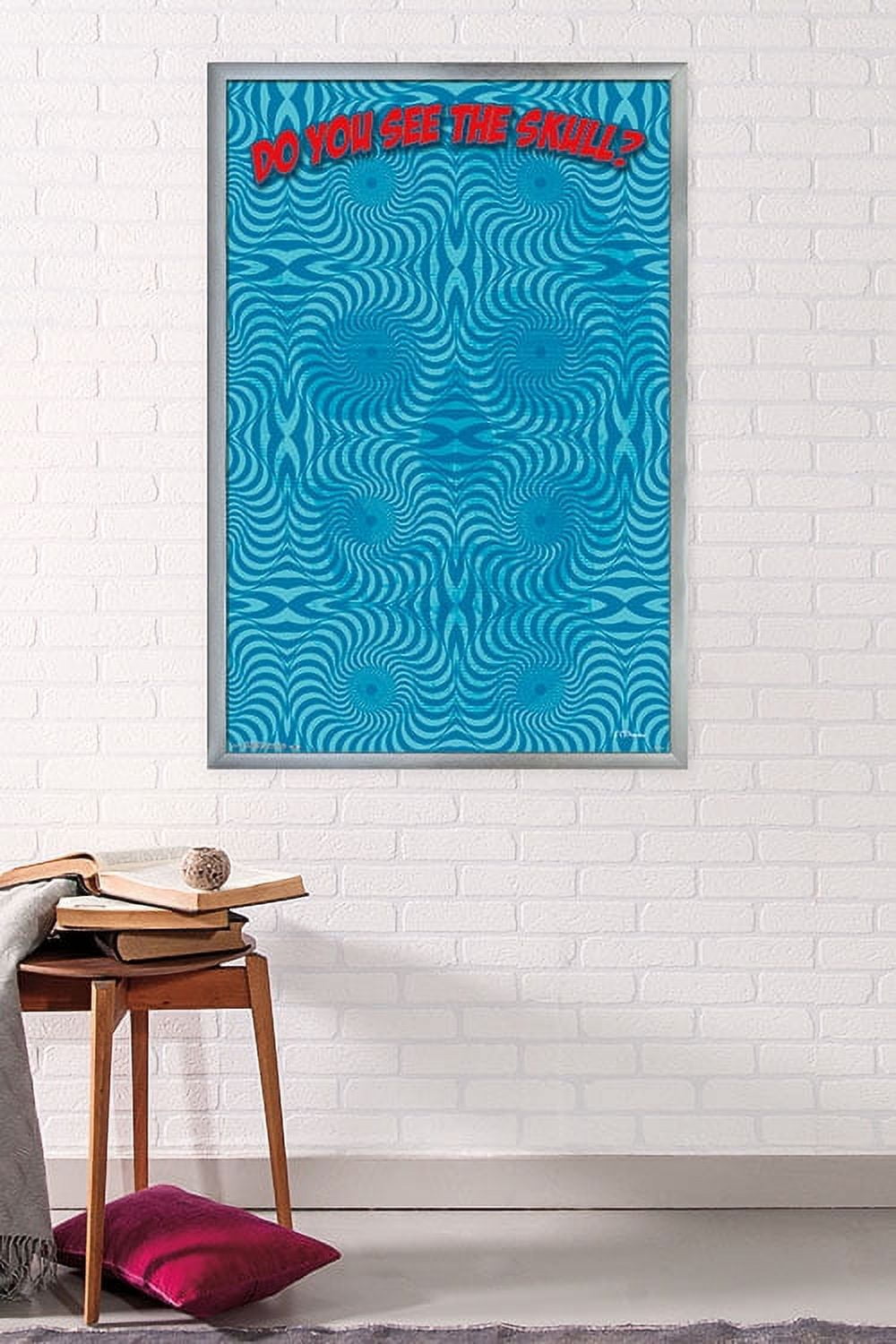 Optical - Skull Wall Poster, 22.375" x 34", Framed