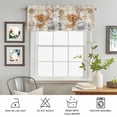 thumbnail image 5 of Kitchen Valances for Window, Marine Sea Turtle Starfish Shell Light Filtering Rod Pocket Valance Curtain, Sailboat Shell on Vintage Newspaper Short Curtains Window Topper for Bedroom 42x12in, 5 of 9