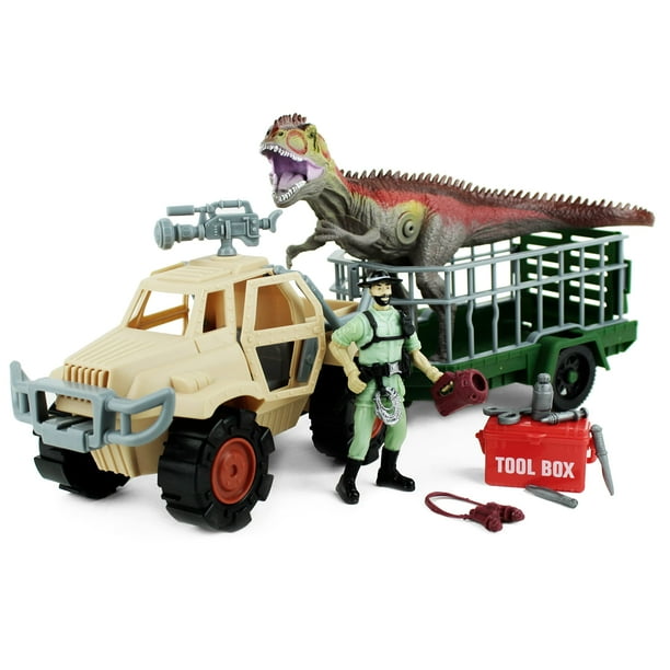 Set de juego Boley Dinosaur Explorer con 13 piezas de T-Rex rugiente