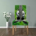 thumbnail image 4 of ZHANZZK Panda Bear Twins Bamboo Stretch Chair Cover Protector Seat Slipcover for Dining Room Hotel Wedding Party Set of 1, 4 of 5