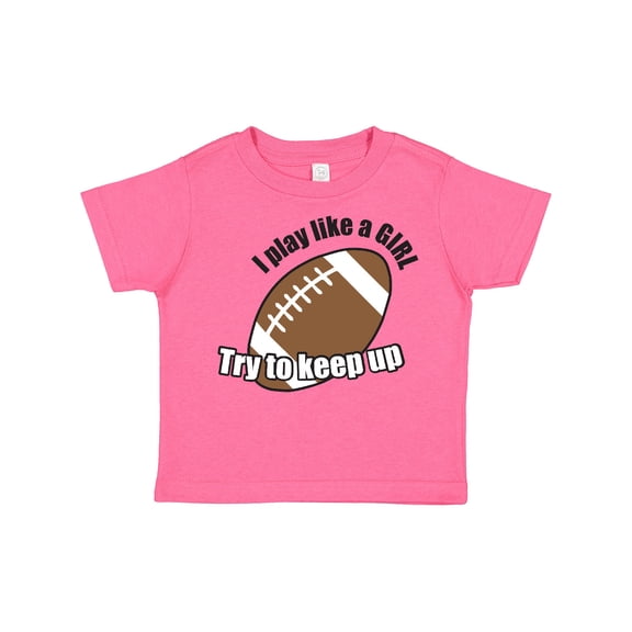 Inktastic Football Like a Girl Girls Toddler T-Shirt