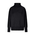 thumbnail image 6 of WCMZJ Women's Turtleneck Sweater Chunky Long Sleeve Knitted Pullover High Low Hem Trendy 2024 Fall Winter Basic Jumper Top Black M, 6 of 8