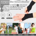 thumbnail image 3 of Gants de Compression Thérapie Remplis de Gel Soutien Pouce Main Poignet Arthrite 4 Pcs Noir, 3 of 6