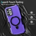 thumbnail image 6 of Case for Samsung Galaxy A13,Decase Heavy Duty Armor Rugged Case Military Grade Drop Protection Hybrid Shockproof Phone Cover with 360° Ring Kickstand for Samsung Galaxy A13 5G - Purple, 6 of 9