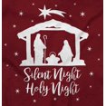thumbnail image 2 of Silent Night Holy Manger Christmas Women's Graphic T Shirt Tees Brisco Brands X, 2 of 6