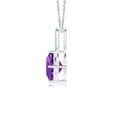 thumbnail image 2 of ANGARA Natural Claw-Set Amethyst Infinity Pendant with Diamonds in 925 Sterling Silver for Women (Size-6mm) | February Birthstone, Anniversary, Jewelry Gift for Women | Natural Amethyst Necklace, 2 of 8