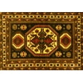thumbnail image 1 of Ahgly Company Machine Washable Indoor Rectangle Persian Yellow Traditional Area Rugs, 3' x 5', 1 of 4