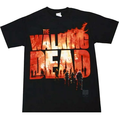 - The Walking Dead Two Fire Logo Adult T-Shirt