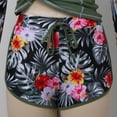 thumbnail image 6 of CHENge Women's Tropical Print Two-Piece Rash Guard, Long Sleeve Top and Shorts Set, UPF 50+ Swimwear for Surfing and Snorkeling, 6 of 8