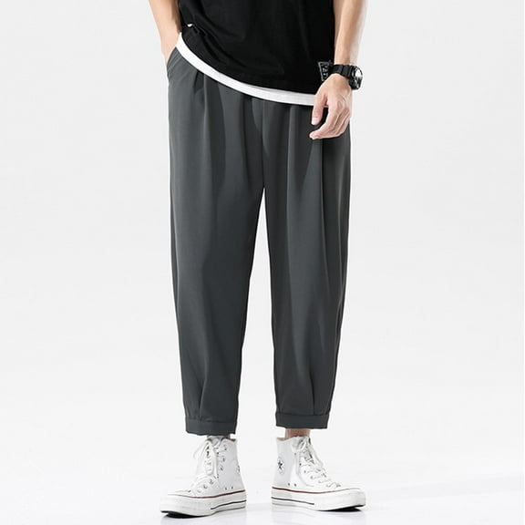 Men's Jogger Sweatpants Athletic Lounge Pants Wide Leg Bottom Casual Sports Pants Trousers for Men with Pockets
