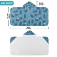thumbnail image 4 of Yayeee Kids Hooded Towel with Hand Pockets Beach Soft Absorbent Bath Wrap 50 x 23.5 inch, Blue Forest Cat Pattern, 4 of 5