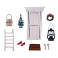 thumbnail image 3 of 10x puerta de madera de decoración en miniatura, escalera, tapete de puerta de cubo, zapatos, lámpara de aceite, corona, para decoración de accesorios Hugo Juguetes en miniatura para casa de muñecas, 3 of 7