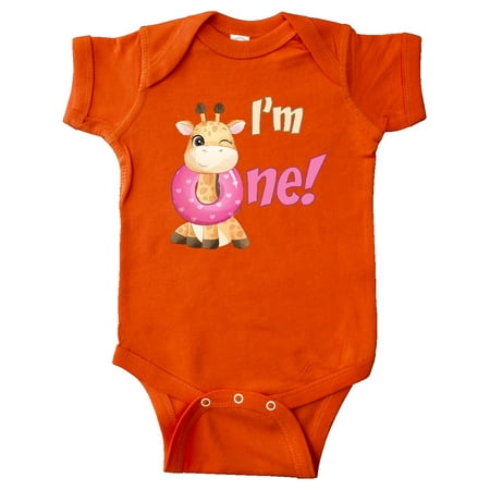 

Inktastic I m One Giraffe Gift Baby Boy or Baby Girl Bodysuit