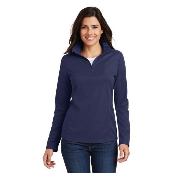 Port Authority® Ladies Pinpoint Mesh 1/2-Zip . L806 Autoridad Portuaria L806