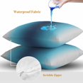 thumbnail image 4 of Dark Blue Grey Ombre Throw Pillow Covers 20x20 Inch Set of 2, Modern Abstract Art Gradient Waterproof Outdoor Pillow Covers, Decorative Cushion Pillowcases for Couch, Sofa, Bed, Garden, Patio, 4 of 9