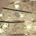 thumbnail image 6 of 13ft 40 LED Christmas Lights Ribbon Christmas Sheer Ribbon with Inside String Light Holiday Ribbon Bow Sheer Wrapping Ribbon Roll for Christmas Decoration,Warm Light, 6 of 7