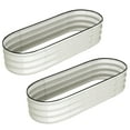 thumbnail image 1 of Alician 4.5x2x1 FT Oval Raised Garden Bed, 2 Pcs Galvanized Raised Beds for Outdoor, Planter Raised Boxes with Open-Ended Base,Large Metal Raised Planter Beds, 1 of 7