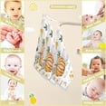thumbnail image 2 of Coolnut 3 PCS Hello Autumn Leaves Baby Muslin Washcloths, Orange Pumpkins Face Towel Burp Cloths Ultra Soft Absorbent Cotton Bath Wipes Towels for Newborn Boys Girls, 2 of 6