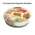thumbnail image 2 of VONKY Multifunctional Divided Serving Tray With 6 Compartments Easy To And Efficient Veggie Tray With Lid rotatable, 2 of 6