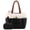 Black-white-brown, variant on Puffer Tote Bag for Women,15.6in Laptop Work Tote with 40oz Cup Holder, Nurse Teacher Bag with Zip,10 Pockets