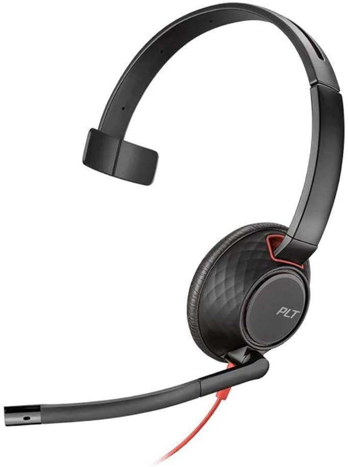 Plantronics Blackwire C5210 Wired Headset - Noise Cancelling Mic, USB-C, Over-the-Head Mono For Office & Calls