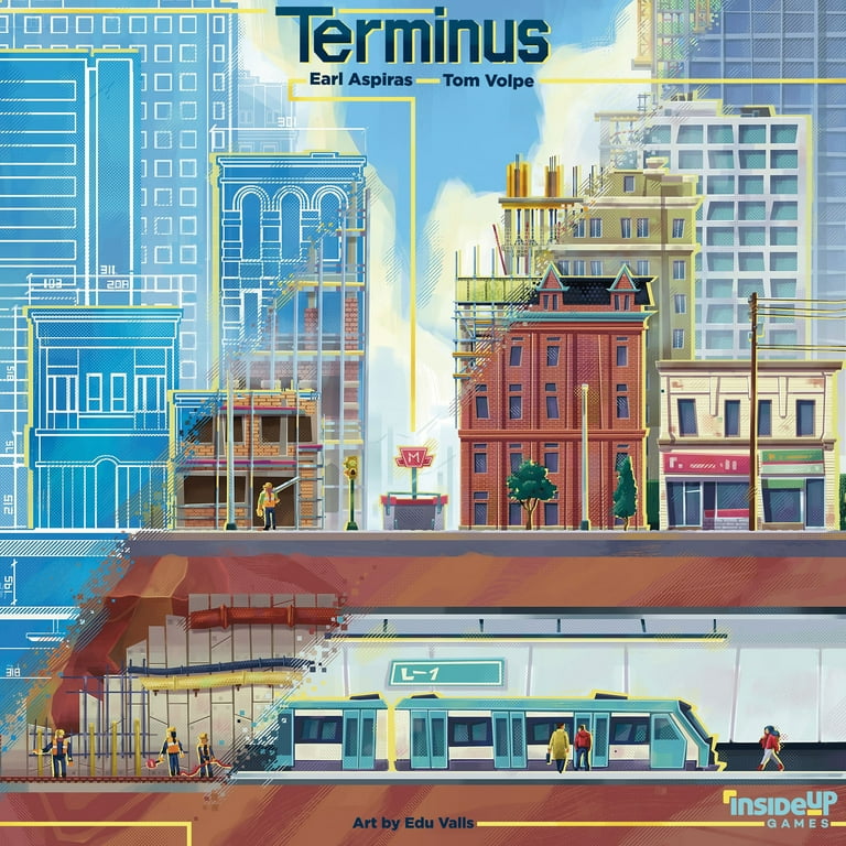 Inside Up Games: Terminus - City Subway Line Building Board Game, Resource Management, Marketplace Economy, Rondel Action Loop, Ages 14, 1-5 Players Inside Up Games: Terminus - City Subway Line Building Board Game, Resource Management, Marketplace Economy, Rondel Action Loop, Ages 14, 1-5 Players