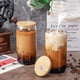 thumbnail image 5 of MARVA Juego de 6 Vasos Vidrio, con Forma Lata 16 Onzas Tapas y Paja Bonitos Vaso, Café Helado, Cóctel, Copas Cola, 2 Cepillos Incluidos(500ml), 5 of 8