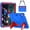 Blue+red, variant on REQO Compatible with iPad (A16) 11th/10th Generation 11"/10.9'' 2025/2022 case, Hybrid Shockproof Rugged Case for Kids with Kickstand, Shoulder Strap