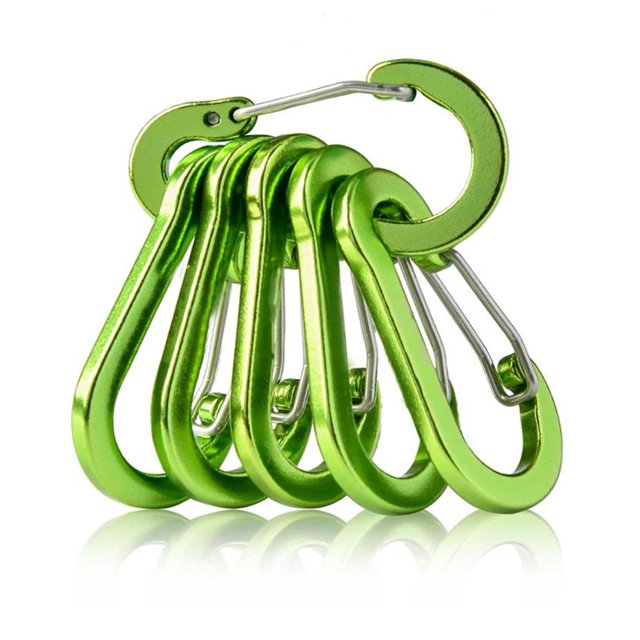 Escalada Mosquetón para acampar al aire libre, 6 uds., hebilla colgante rápida para escalada (verde) Tmvgtek Para Estrenar