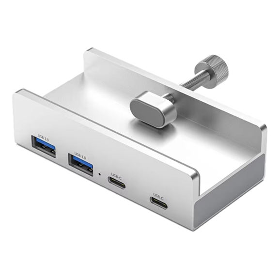 HOT 4 Ports USB 3.2 HUB Aluminium Power Supply USB3.2 Splitter Adapter Clip Multi Concentrator 10G PC Accessories Hub,B