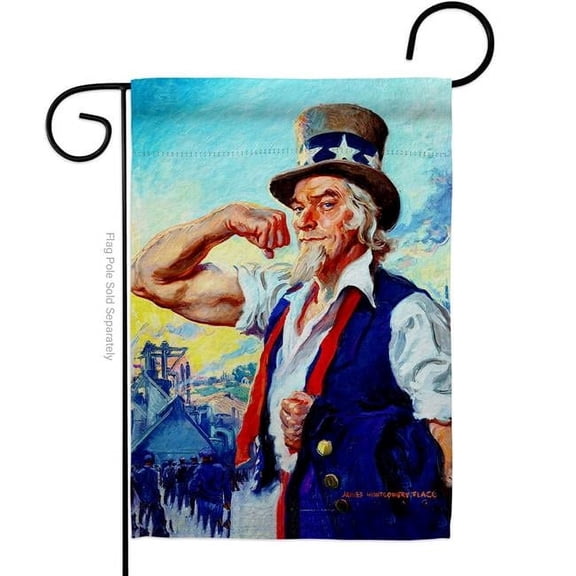 US Brotherhood G183060-BO 13 x 18.5 in. Bluid Stronger America Garden Flag with Armed Forces Service Double-Sided Decorative Vertical Flags House Decoration Banner Yard Gift