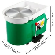 BENTISM Pottery Wheel Machine 11, 0-300rpm Ceramic Wheel, 350w Foot Pedal Shaping Tools 1pc Apron