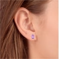 thumbnail image 3 of Pompeii 1 3/4ct Emerald Amethyst Stud Earrings 14k Yellow Gold (I,I2), 3 of 3