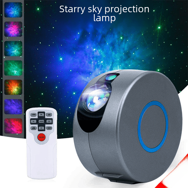 Lámpara de proyección de estrellas giratoria LED, lámpara de nebulosa 3D colorida, luz de noche de estrella de ensueño, proyector láser con control remoto