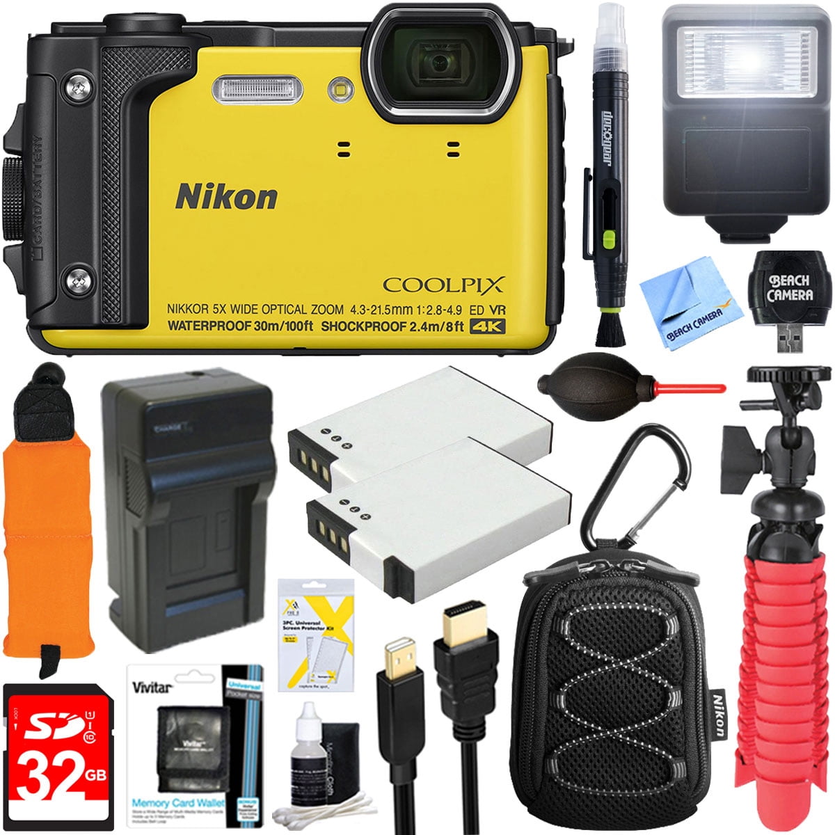 Nikon COOLPIX W300 16MP 4k Ultra HD Waterproof Digital Camera