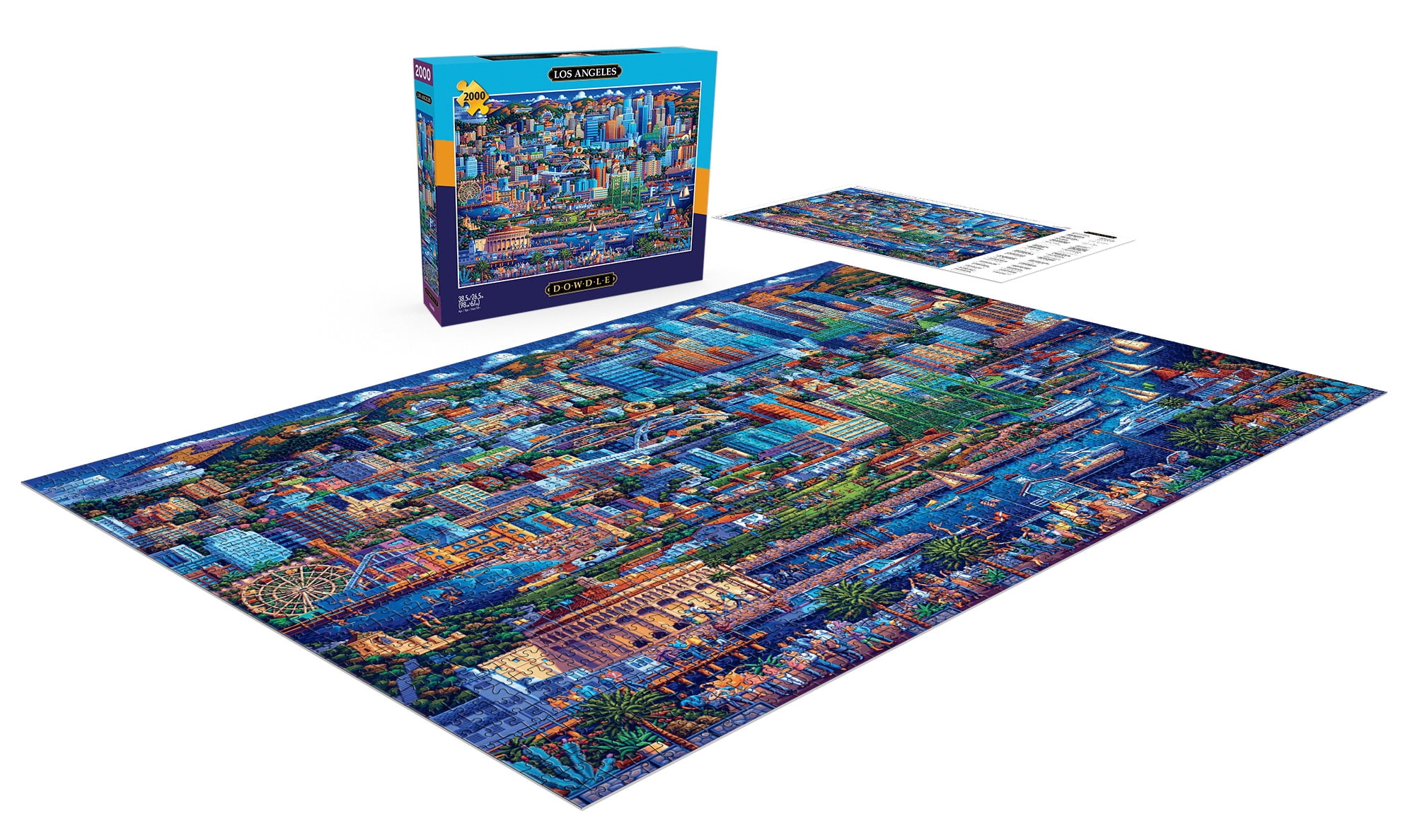 Buffalo Games 2000-Piece Eric Dowdle Los Angeles Adult Interlocking Jigsaw Puzzle