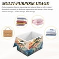 thumbnail image 6 of Yayeee Collapsible Cube Storage Bin with Lid Fabric Closet Decorative Basket with Handles, Pine Tree at Dawn, 6 of 7