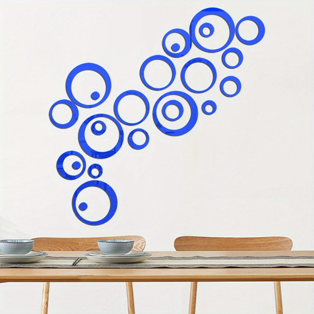 24pcs, Round Mirror Wall Sticker, Removable Self-adhesive Mirror Sticker, Plastic Wall Sticker, Wall Art Sticker, Home Decor Bedroom Accessories Room Decoration
